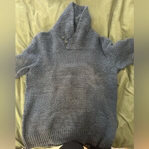 Navy Blue turtle Neck Sweater - H&M